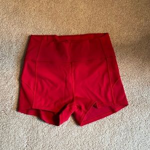 Lululemon Red Spandex Shorts